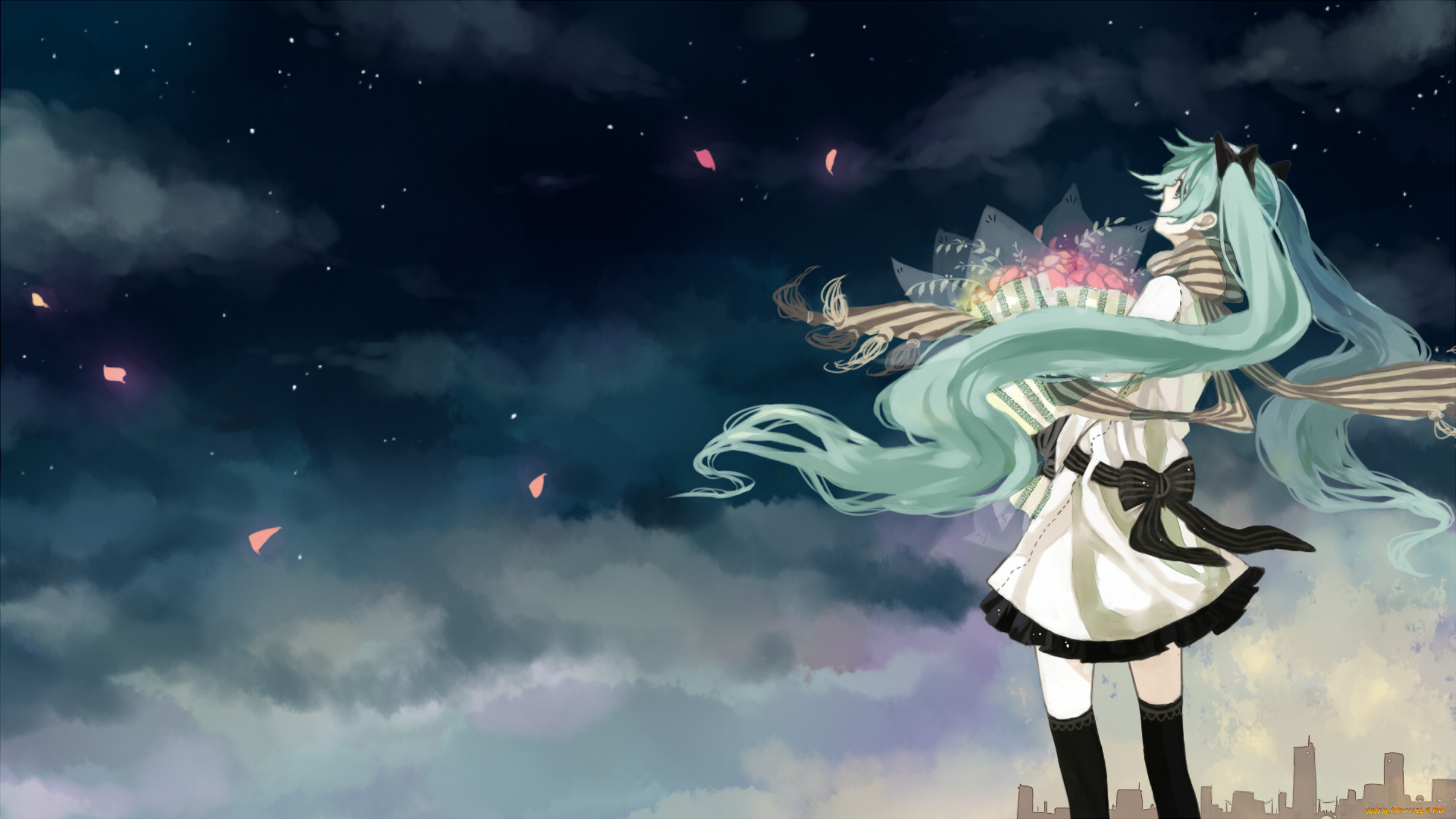 , vocaloid, , hatsune, miku, last, night, good, , anbivarens, , , , , , , , , , 